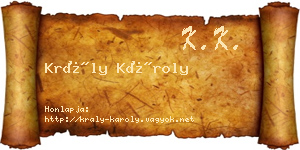 Krály Károly névjegykártya
